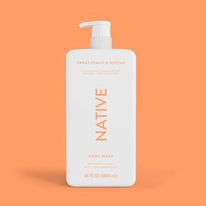 Native Body Wash for Women & Men Sweet Peach & Nectar 36 fl oz - New