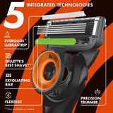 Gillette Labs Mens Special NFL Bengals Edition Shaving Razor with 4 Refills and Magnetic Stand - New