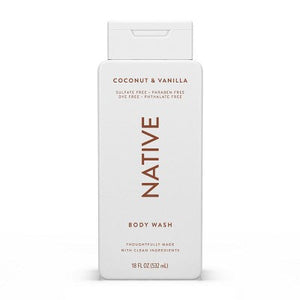 Native Body Wash Coconut Vanilla Sulfate Free 18 fl oz- Imperfect Container