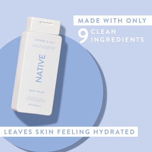 Native Body Wash for Women & Men Cotton & Lily Sulfate Free 18 fl oz - Imperfect Container