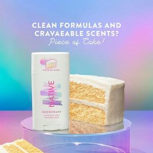 Native Limited Edition Solid Deodorant Vanilla Piece of Cake  2.65oz - Imperfect Container