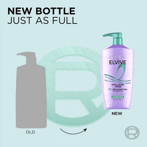L'Oreal Paris Elvive Hyaluron Pure Purifying Shampoo for Oily Hair 28 fl oz - New