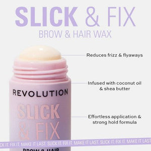 Makeup Revolution Slick & Fix Brow; Hair Stick 0.45oz - New