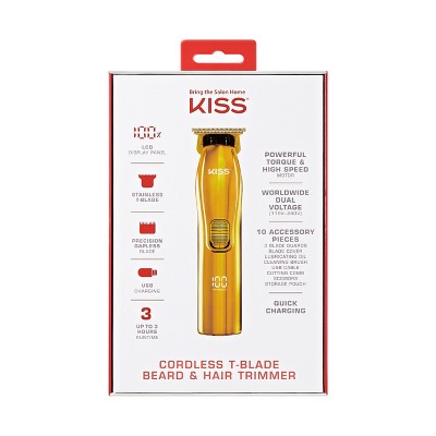 KISS Products Cordless T-Blade Beard & Hair Trimmer - New