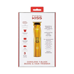 KISS Products Cordless T-Blade Beard & Hair Trimmer - New