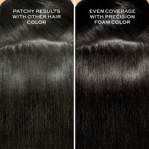 John Frieda Luminous Black Precision Foam Color, Hair Color Foam 2N Natural Black - Imperfect Box