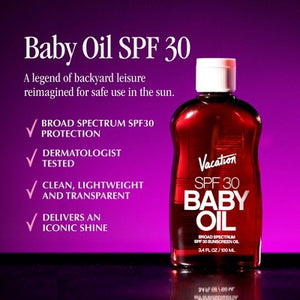 Vacation Baby Oil SPF 30 3.4 fl oz - Imperfect Container