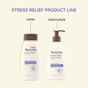 Aveeno Stress Relief Body Wash with Lavender & Chamomile 33oz - New