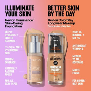 Revlon Illuminance Skin-Caring Foundation Amber 1 fl oz - Imperfect Container