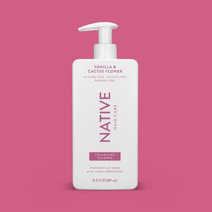 Native Fall Seasonal Vanilla & Cactus Flower Volumizing Shampoo 16.5 fl oz - Imperfect Container