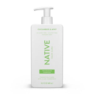 Native Vegan Cucumber & Mint Natural Volume Shampoo, Clean, Sulfate, Paraben and Silicone Free 16.5 fl oz - Imperfect Container