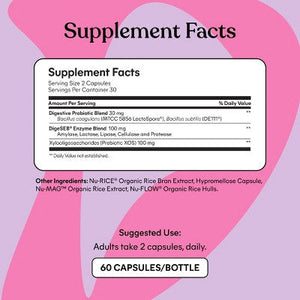 Lemme Debloat Daily Digestive Capsules 60ct - New