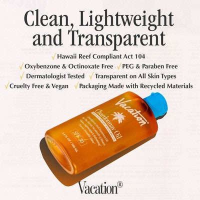 Vacation Chardonnay Oil Sunscreen SPF 30 3.4 fl oz