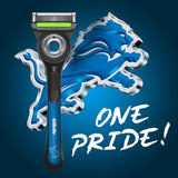 Gillette Labs Men's Special NFL Lions Edition Shaving Razor with 4 Refills and Magnetic Stand