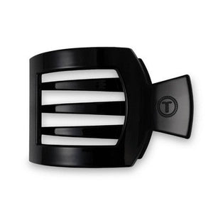TELETIES Large Flat Square Hair Clip Jet Black - New
