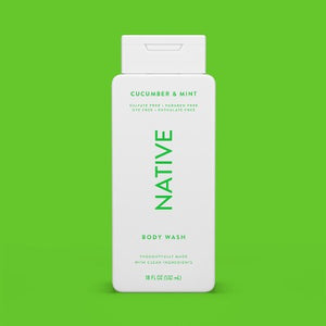 Native Body Wash for Women & Men Cucumber & Mint Sulfate Free 8 fl oz - New