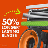 Gillette Labs Mens Special NFL Bengals Edition Shaving Razor with 4 Refills and Magnetic Stand - New