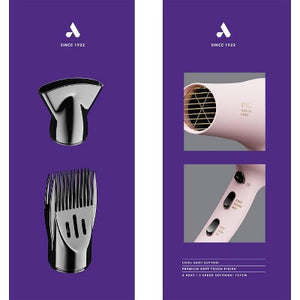 Andis Soft Touch Pro Dry Tourmaline Ionic Dryer Pink 1875 Watts - Imperfect Box