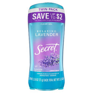 Secret Fresh Clear Gel Deodorant  Relaxing Lavender 2.6oz/2pk - Imperfect Box