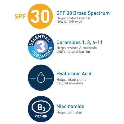 CeraVe Face Moisturizer with Sunscreen, AM Facial Moisturizing Lotion for Normal to Dry Skin SPF 30 2 fl oz - Imperfect Box