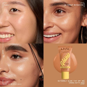NYX Professional Makeup Buttermelt Glaze Skin Tint with SPF 30 Cashew Butta 1.01 fl oz - Imperfect Container