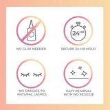 KISS Products imPRESS Press-On Self Adhesive Eyelashes Refill Curly 30ct - Imperfect Box