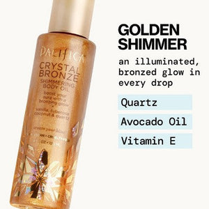 Pacifica Shimmering Body Oil Crystal Bronze 4 fl oz - Imperfect Container