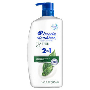 Head & Shoulders 2-in-1 Dandruff Shampoo and Conditioner, Anti-Dandruff Treatment, Tea Tree Oil for Daily Use, Paraben-Free 28.2 fl oz - Imperfect Container