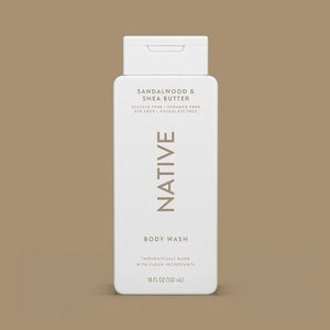 Native Body Wash for Men & Women Sandalwood & Shea Butter  18 fl oz - New