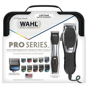 Wahl Pro Series High Performance Corded Electric Haircutting Kit with Cordless Rechargeable Beard Trimmer - New