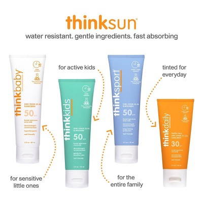 Thinksport Kids Mineral Sunscreen Lotion SPF 50 3 fl oz - Imperfect Container