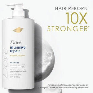 Dove Beauty Intensive Repair Hair Shampoo Pump with Glutamic Amino Serum & Bio-Protein Care 28 fl oz - Imperfect Container
