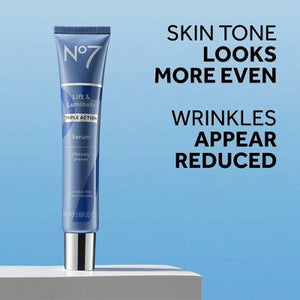 No7 Lift; Luminate Triple Action Face Serum 1.69 fl oz - Imperfect Box