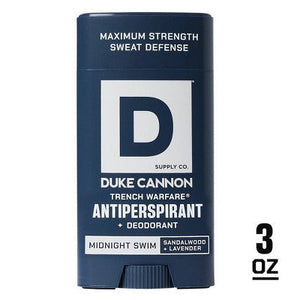 Duke Cannon Supply Co. Trench Warfare Deodorant Stick Midnight Swim 3oz - Imperfect Container
