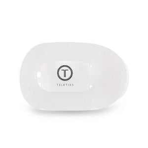 TELETIES Medium Flat Round Hair Clip Coconut White - New