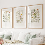Watercolor Wildflower Floral Nursery Wall Art Set