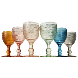 Tonal Hobnail Goblet, Stemmed Wine Glassware, Set of 6