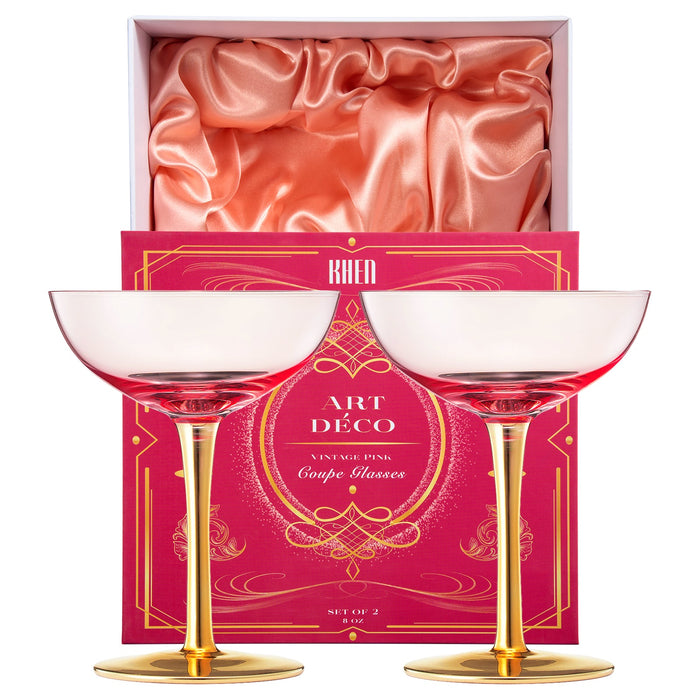 Khen Site Deco Champagne Coupe Cocktail Glassware