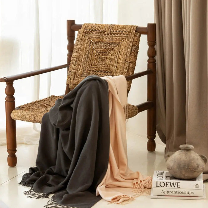 ettitude Vegan Cashmere Throw Blanket