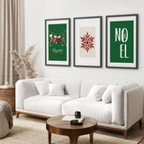 Trendy Green Christmas Holiday Art Nursery Decor