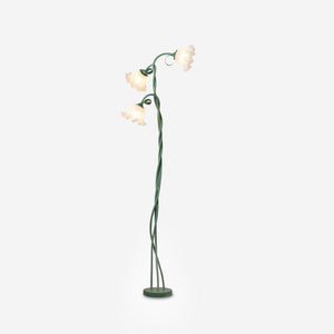 Calla Flower Floor Lamp Matte Green Floral Standing Light
