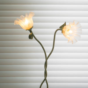Calla Flower Floor Lamp Matte Green Floral Standing Light