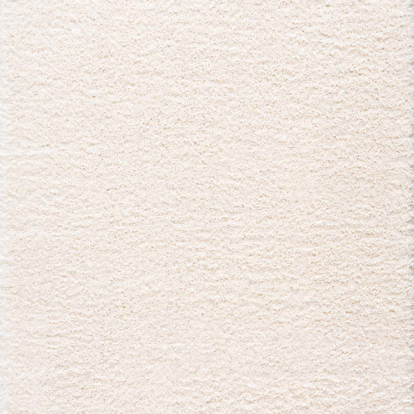 Faina Solid Cream Shag Washable Area Rug - Clearance