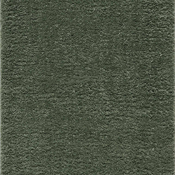 Faina Solid Green Shag Washable Area Rug - Clearance