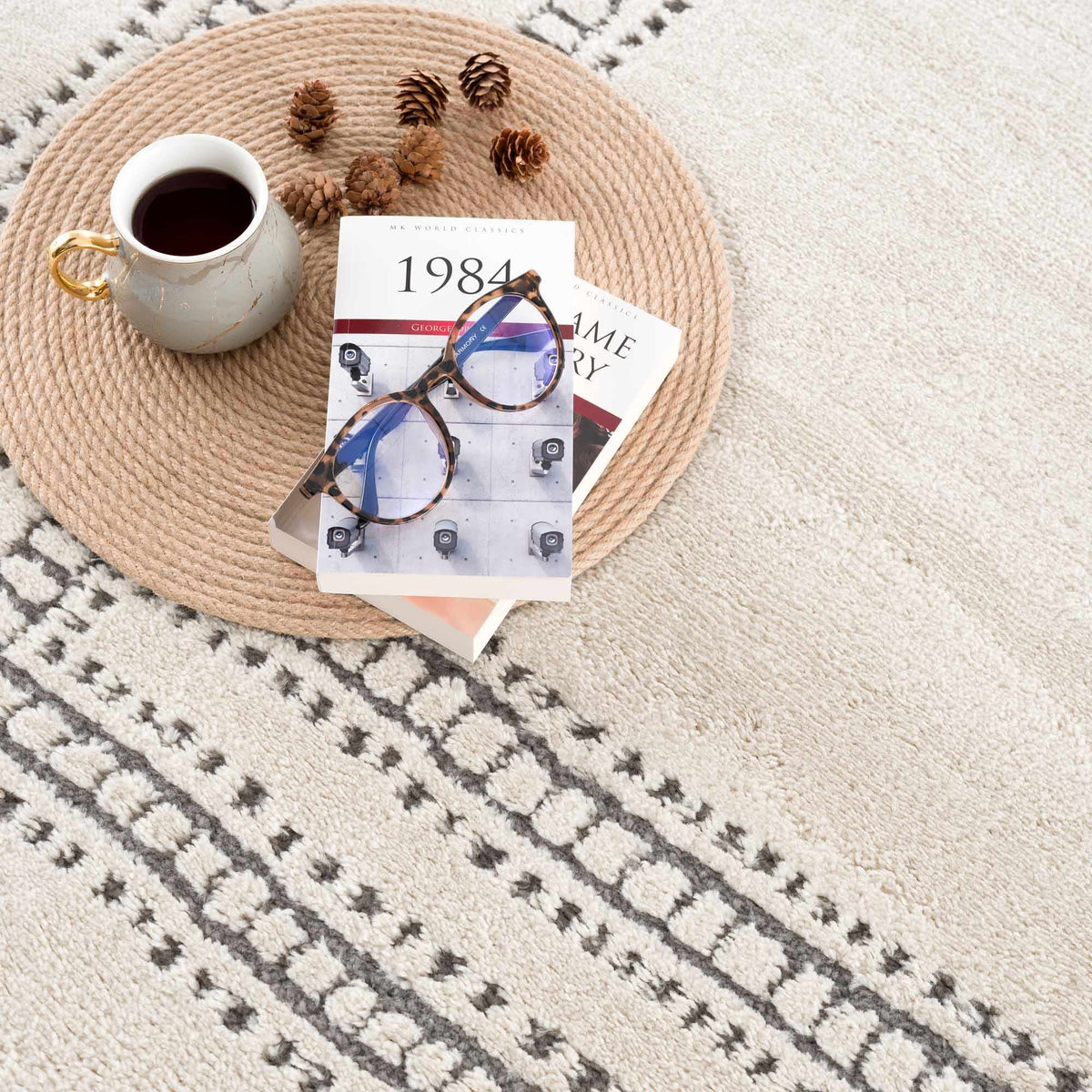 Boutique Rugs Ryuu Ivory & Gray Area Rug - view 7