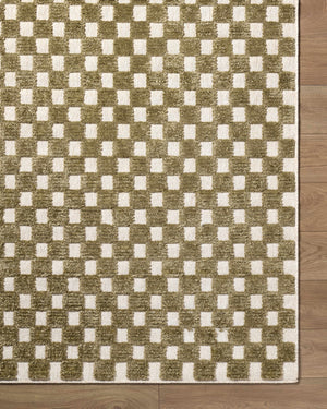Anthea Olive Washable Area Rug