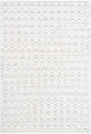 Anthea Off-White 3D Checkered Washable Rug