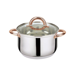 6 Piece Stainless Steel Casserole Set Pots and Lids
