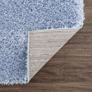 Boutique Rugs Faina Solid Aqua Shag Washable Area Rug - view 5