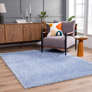 Boutique Rugs Faina Solid Aqua Shag Washable Area Rug - view 12